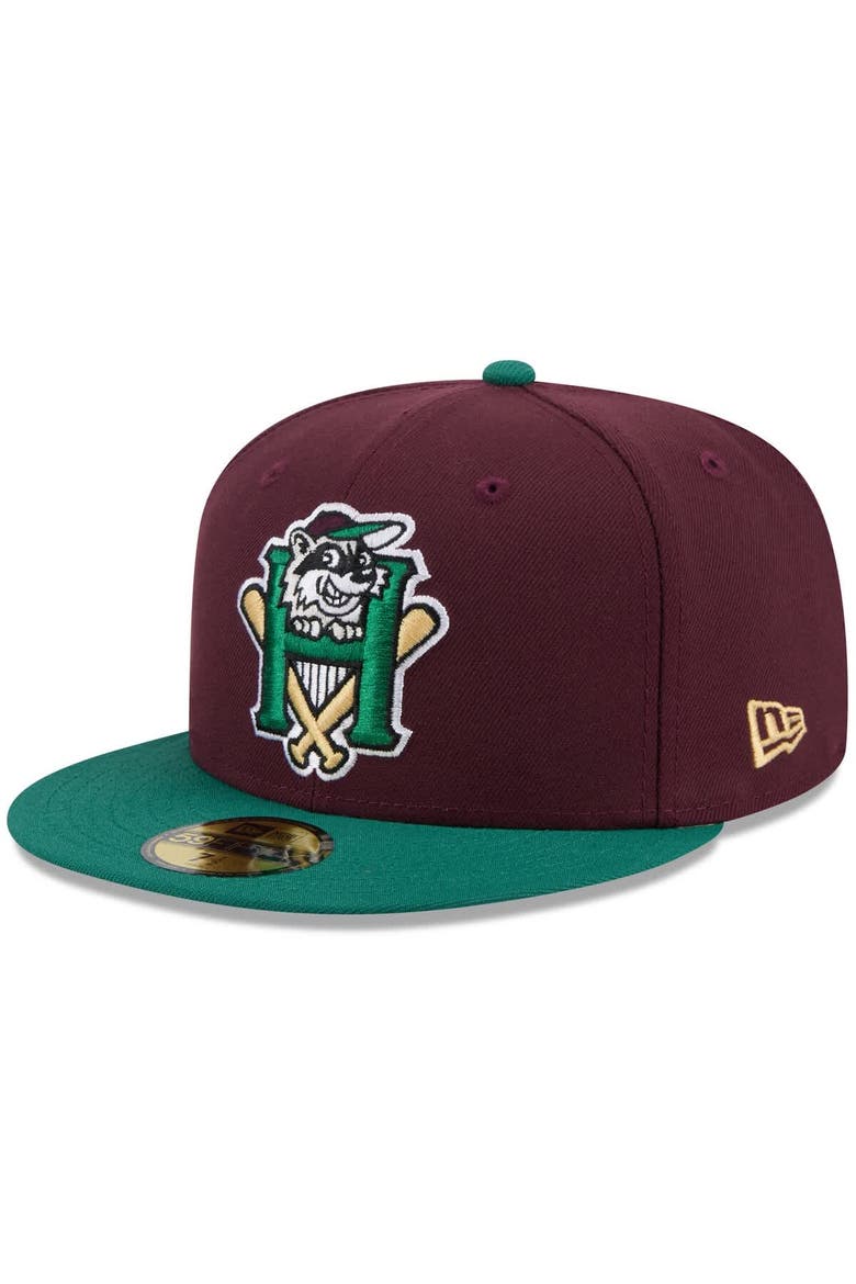 Men's New Era  Maroon Hudson Valley Renegades Theme Nights 59FIFTY Fitted Hat, Main, color, Maroon