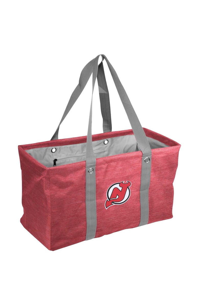 LOGO BRANDS New Jersey Devils Crosshatch Picnic Caddy Tote Bag, Main, color, Red