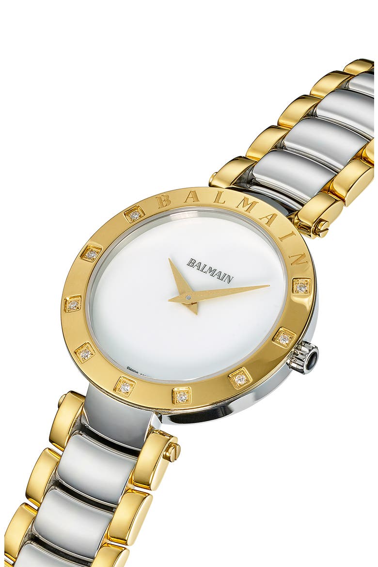 Bijou Diamond Two-Tone Bracelet Watch, 33mm, Alternate, color, TWO TONE