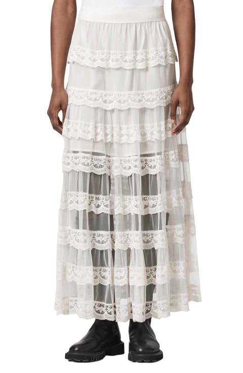 Maggie Lace Ruffle Maxi Skirt