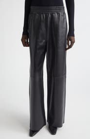 Stand Studio Maja Wide Leg Leather Pants