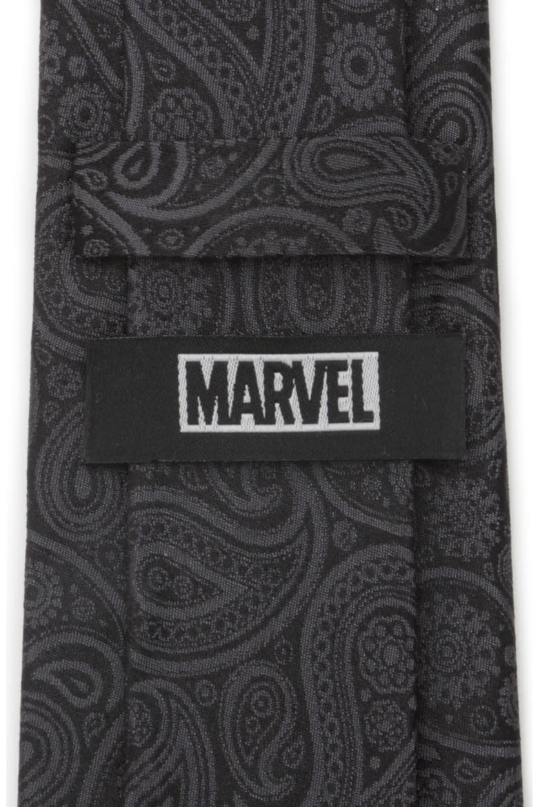 x Marvel Deadpool Paisley Silk Tie, Alternate, color, BLACK