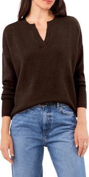 Vince Camuto Drop Shoulder V-Neck Sweater