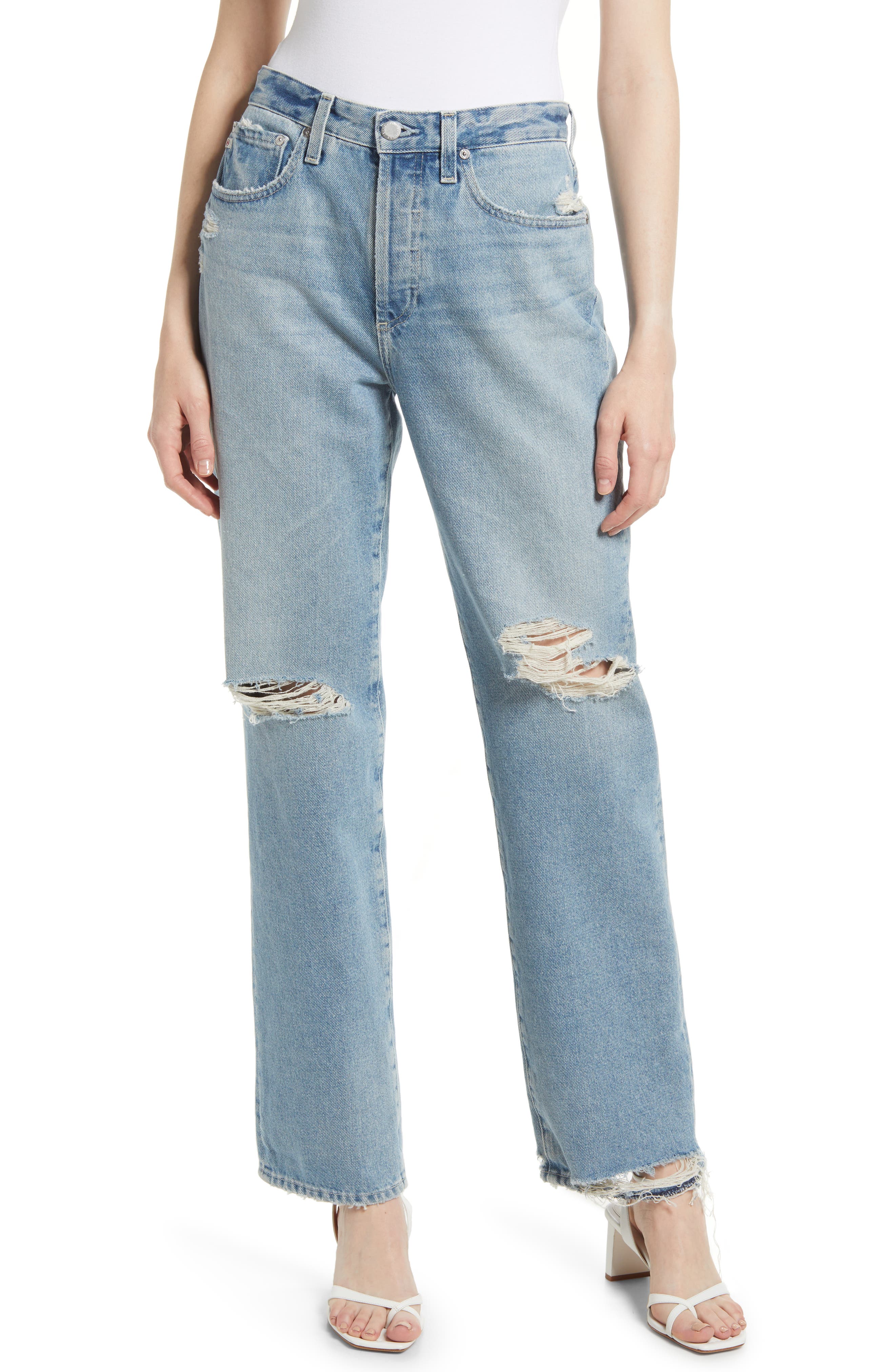 AG Clove Ripped Straight Leg Jeans