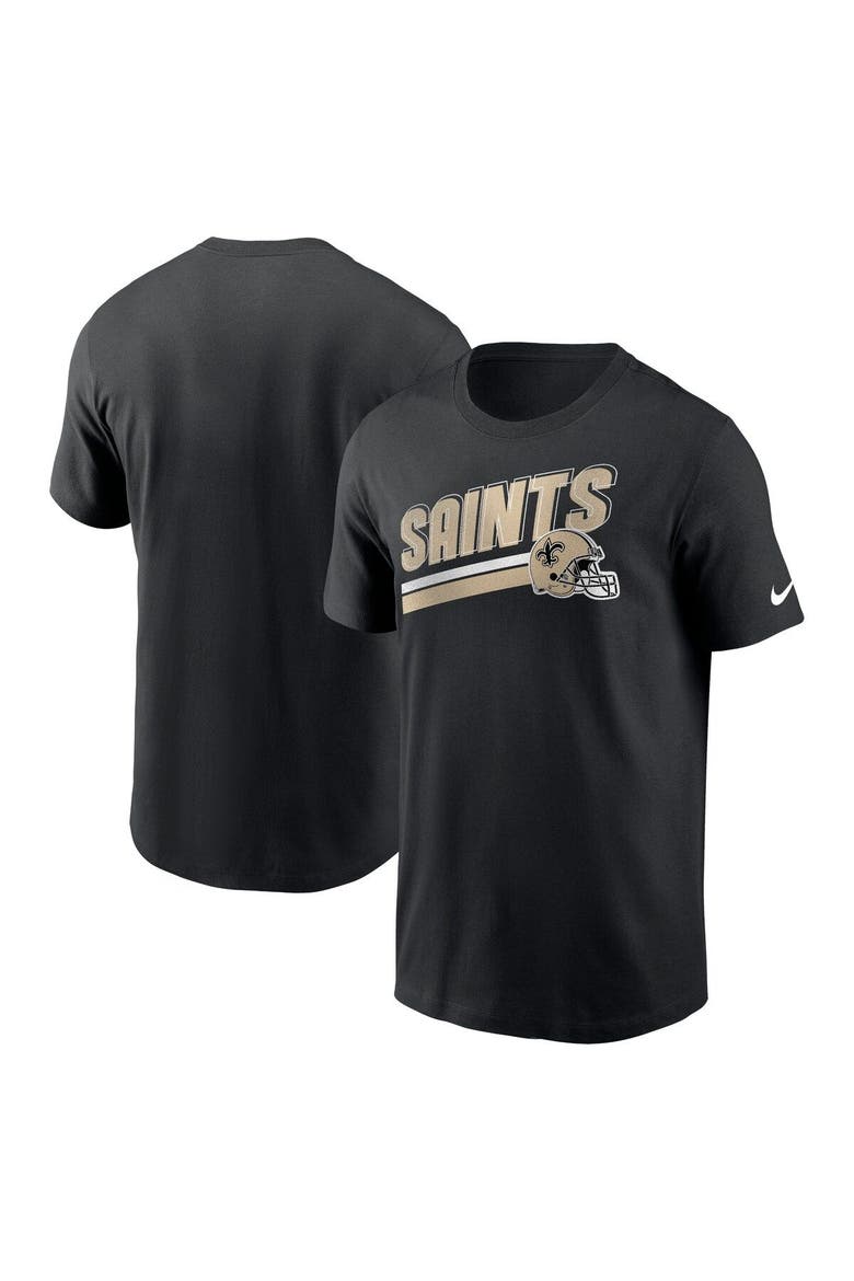 Men's Nike Black New Orleans Saints Essential Blitz Lockup T-Shirt, Main, color, Black