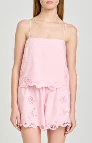 WAYF x Hannah Lovey Porter Lola Embroidered Detail Cotton Camisole (Nordstrom Exclusive)