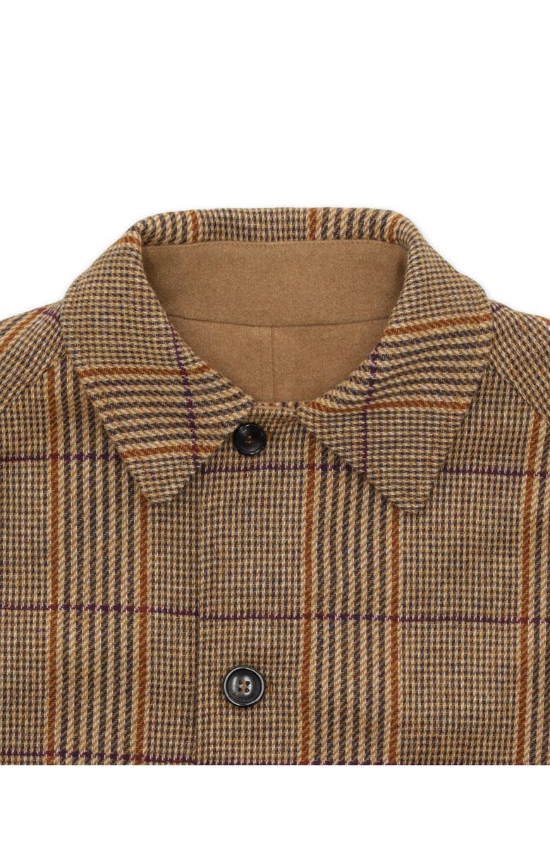 Fortela Stanford Check Wool Double-Faced Single-Breasted Coat, Alternate, color, Beige