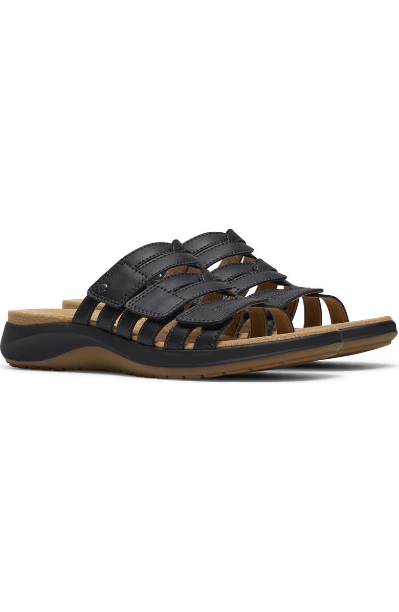 Clarks<sup>®</sup> Maelynn Abby Sandal - Wide Width Available, Alternate, color, Black Leather