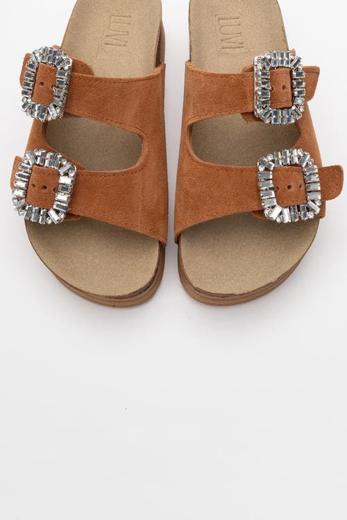 Forever & Always Shoes Polacca Leather Slide Sandal