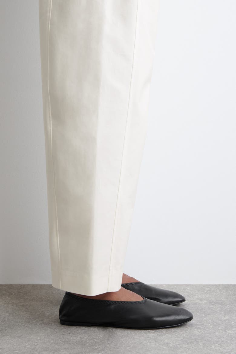 Pima Cotton Barrel-Leg Pants, Alternate, color, WHITE