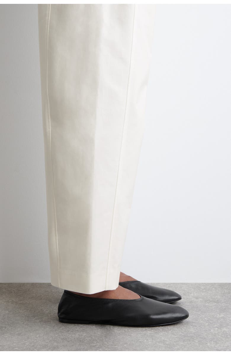 COS Pima Cotton Barrel-Leg Pants, Alternate, color, White