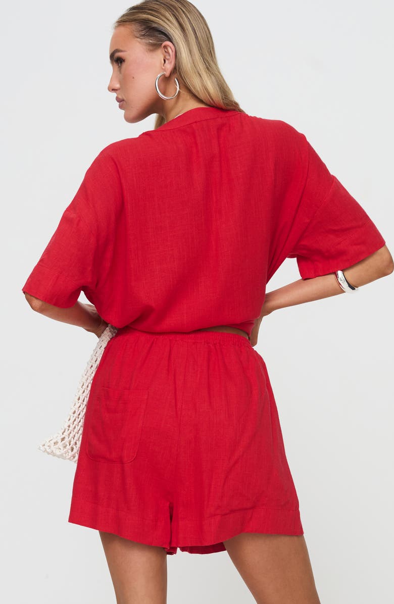 Princess Polly Illumine Split Top & Drawstrings Shorts Set, Alternate, color,