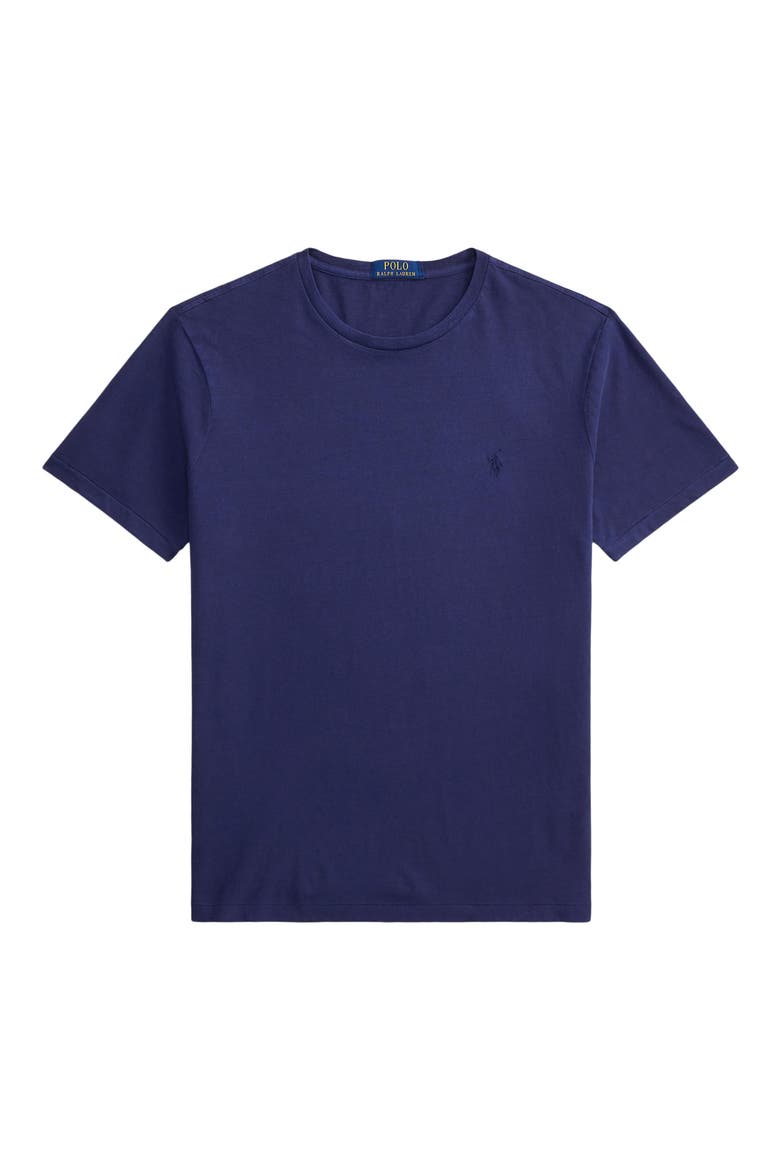 Standard Fit Cotton & Linen T-Shirt, Alternate, color, NEWPORT NAVY
