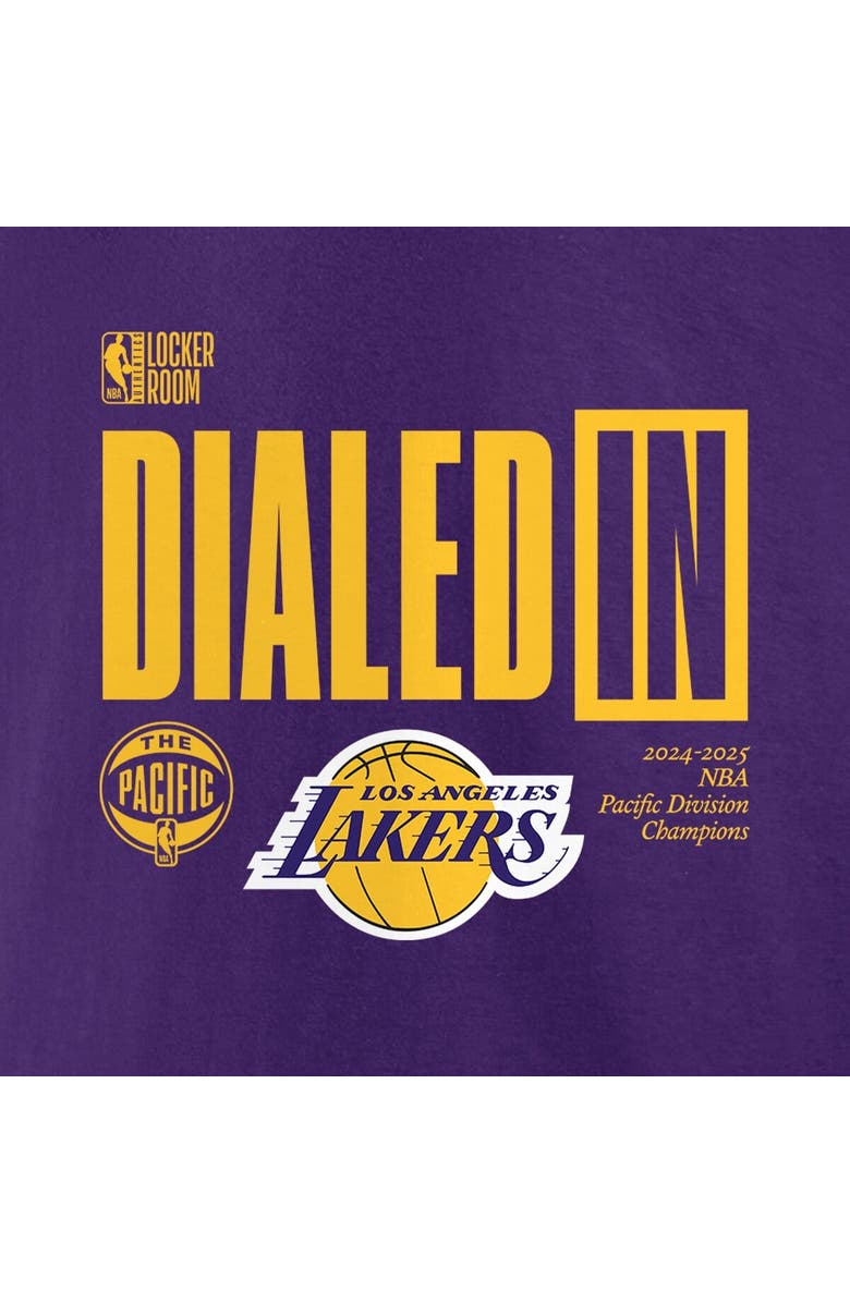 FANATICS Men's Fanatics  Purple Los Angeles Lakers 2025 Pacific Division Champions Locker Room T-Shirt, Alternate, color, 