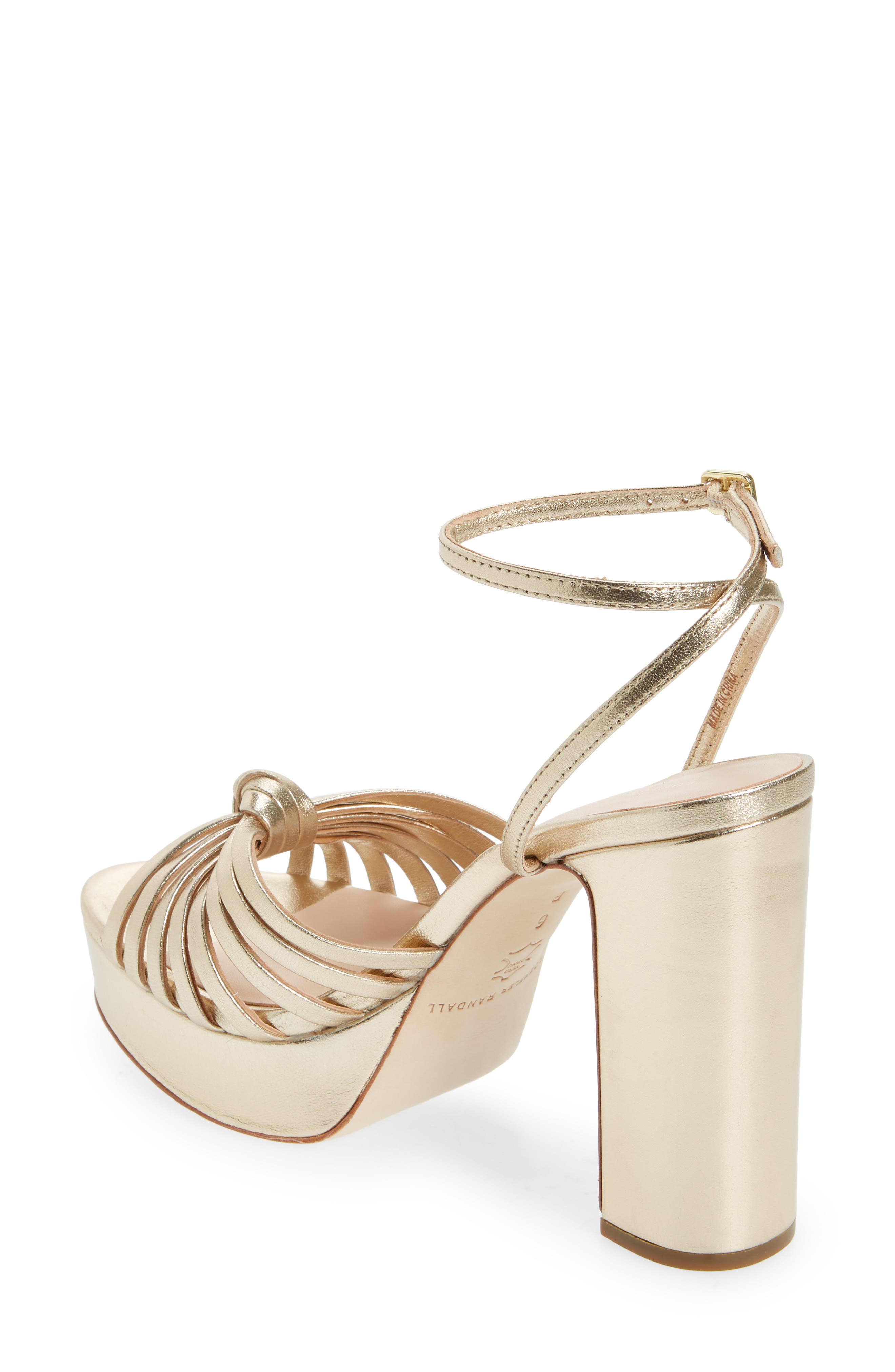 Rivka Knotted Platform Sandal, Alternate, color, CHAMPAGNE