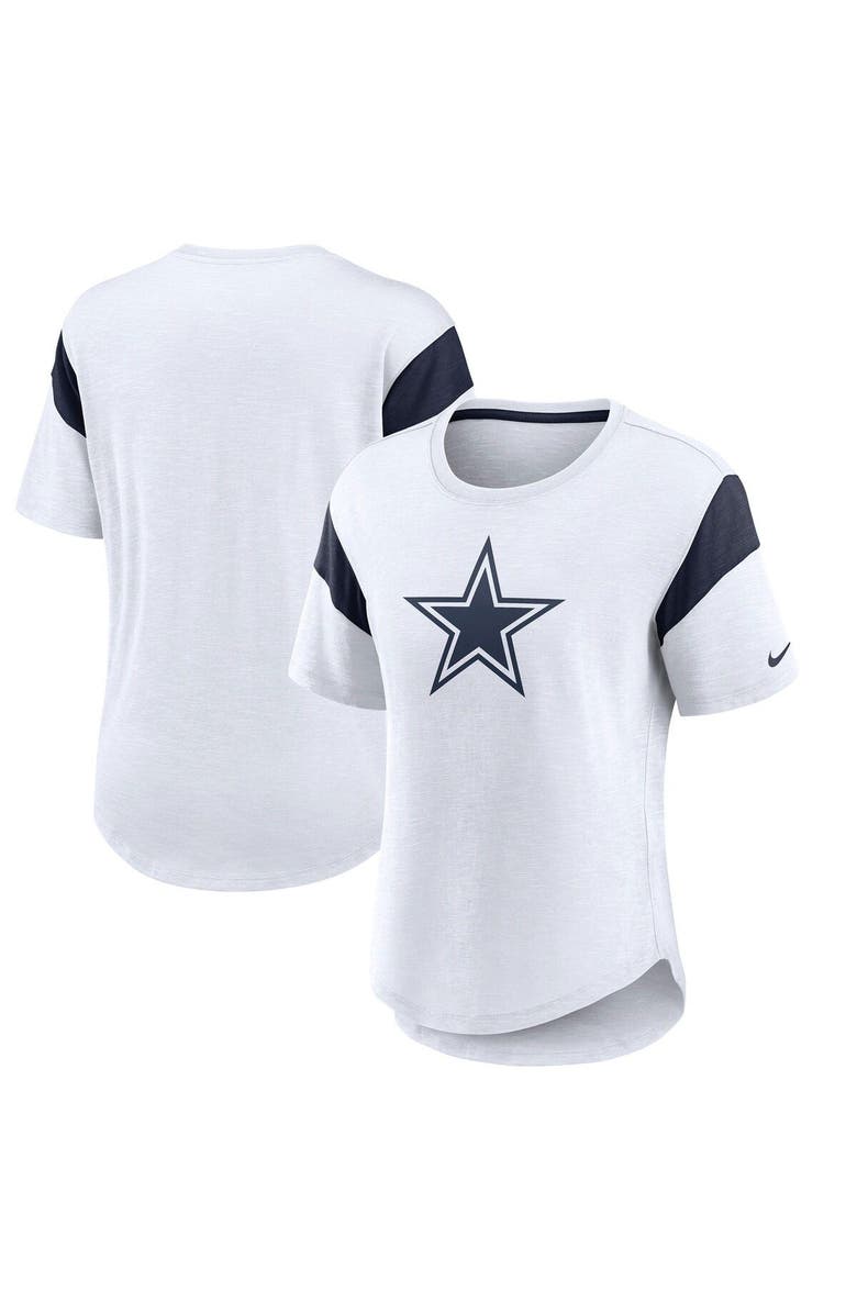 Nike Women's Nike White Dallas Cowboys Fashion Slub Top, Main, color, 
