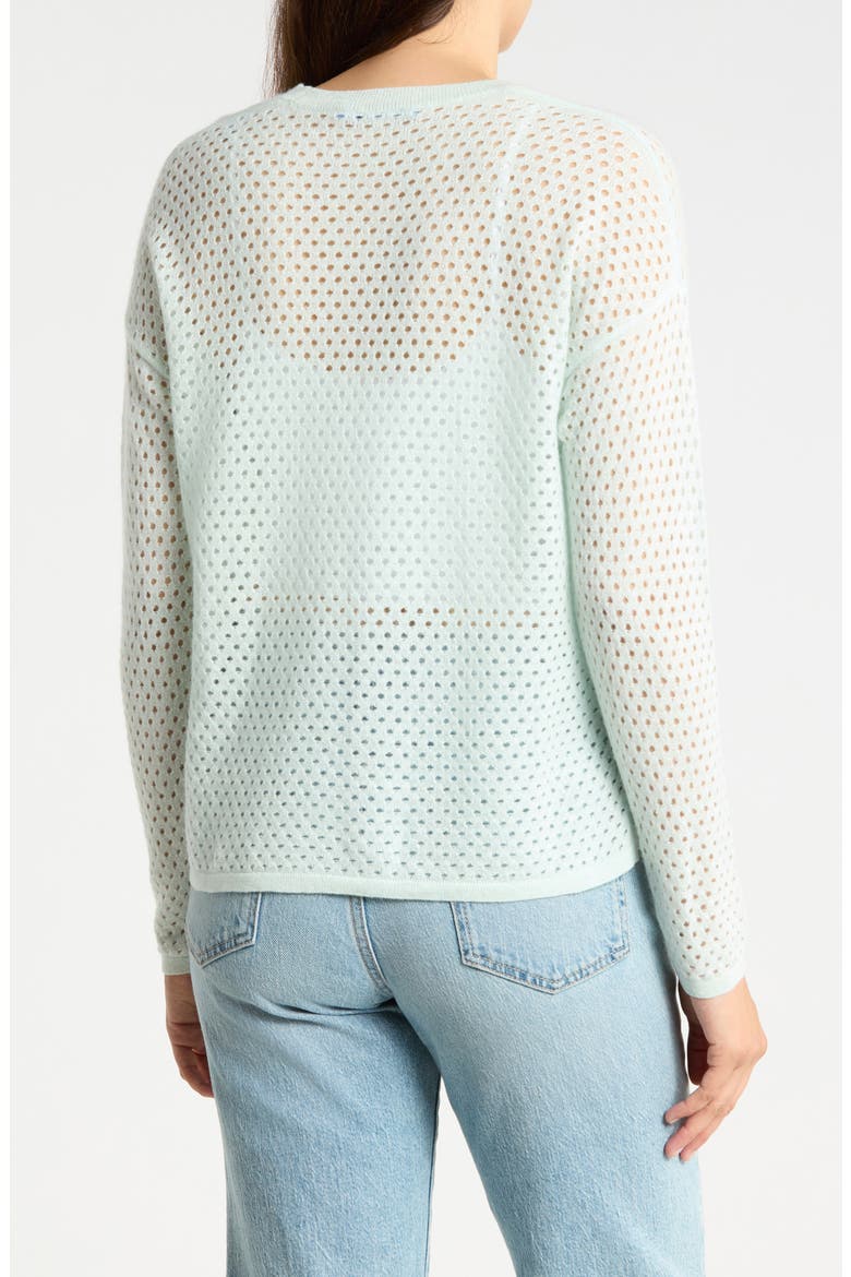 Philomena Open Knit Sweater, Alternate, color, LIGHT MINT