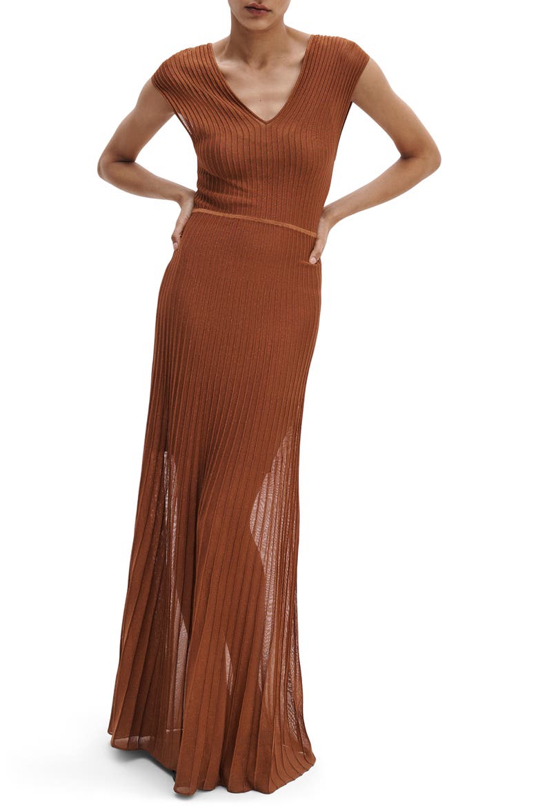 Aubrey Maxi Dress, Main, color, RUST