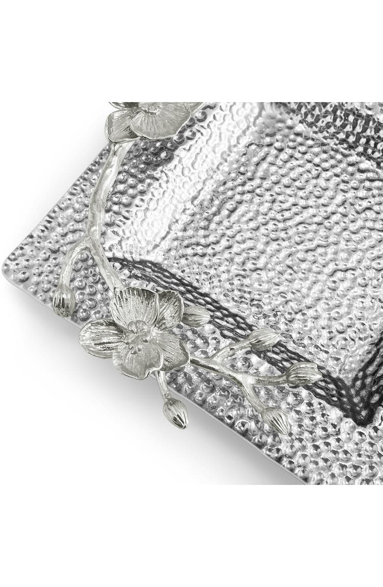 Michael Aram White Orchid Glass Snack Dish, Alternate, color, Silver