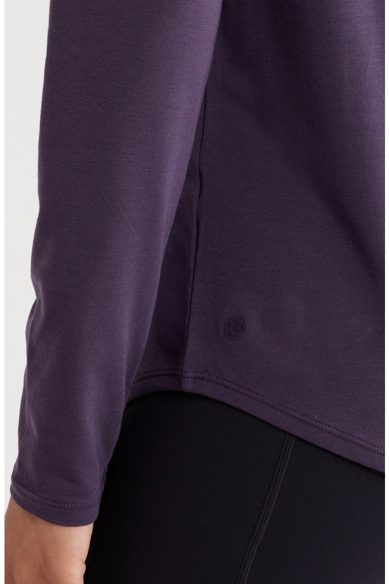 Breathe Long Sleeve Performance T-Shirt, Alternate, color, PURPLE NIGHT