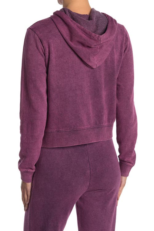 Threads 4 Thought Rose Mineral Wash Crop Hoodie In Purple