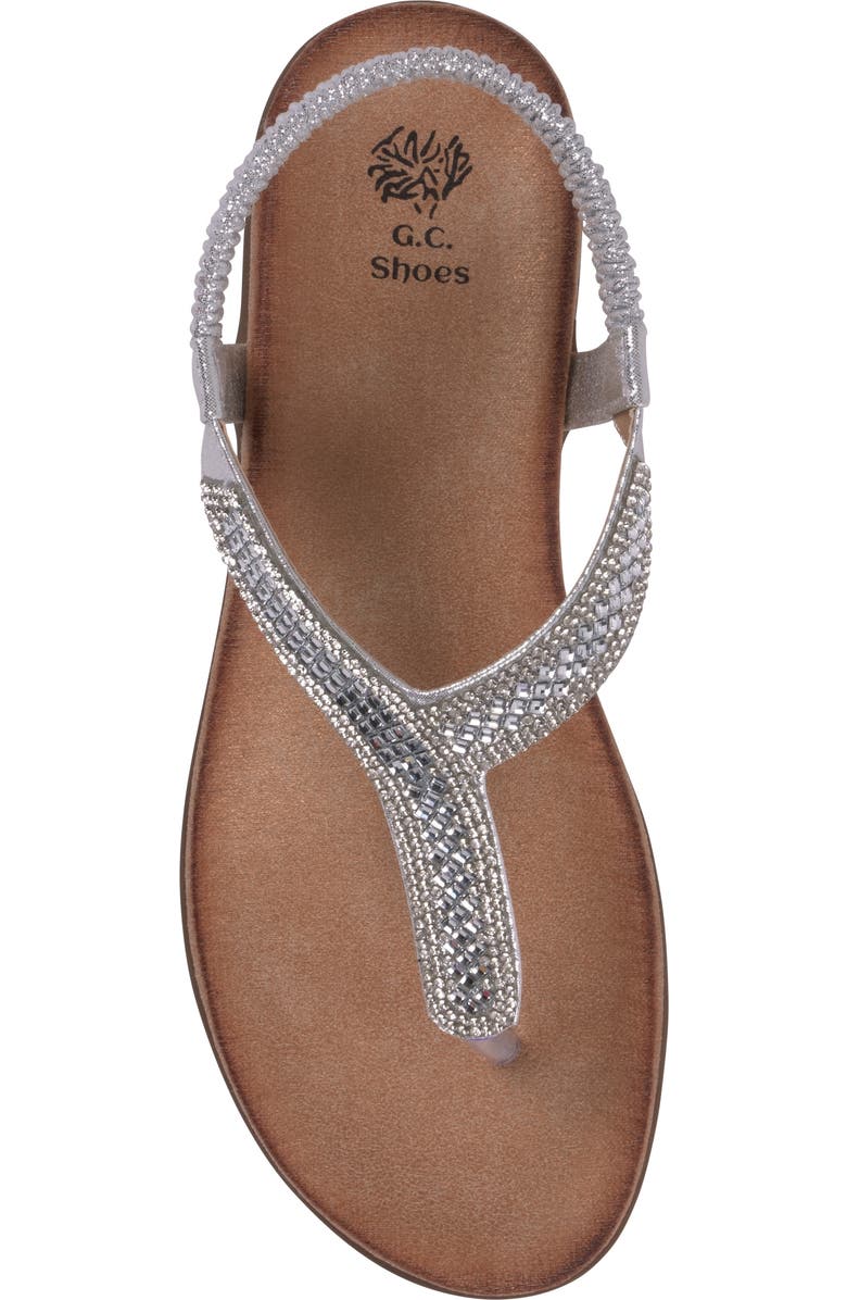 GC SHOES Lori T-Strap Sandal, Alternate, color, Silver