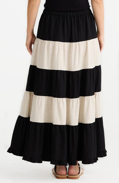 BRAVE + TRUE BRAVE+TRUE WONDERLAND STRIPE TIERED SKIRT