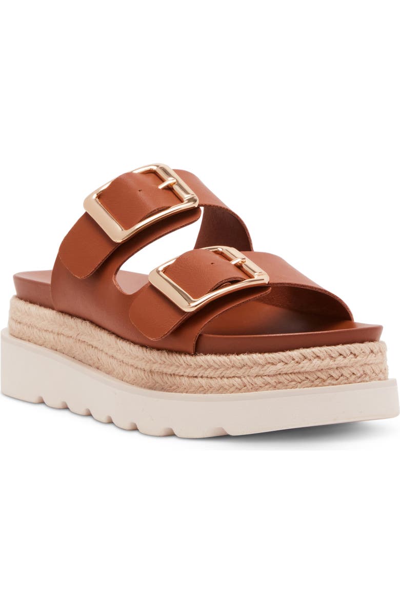 Madden Girl <p>Mythicall Platform Slide Sandal (Women)</p>, Main, color, Dark Caramel