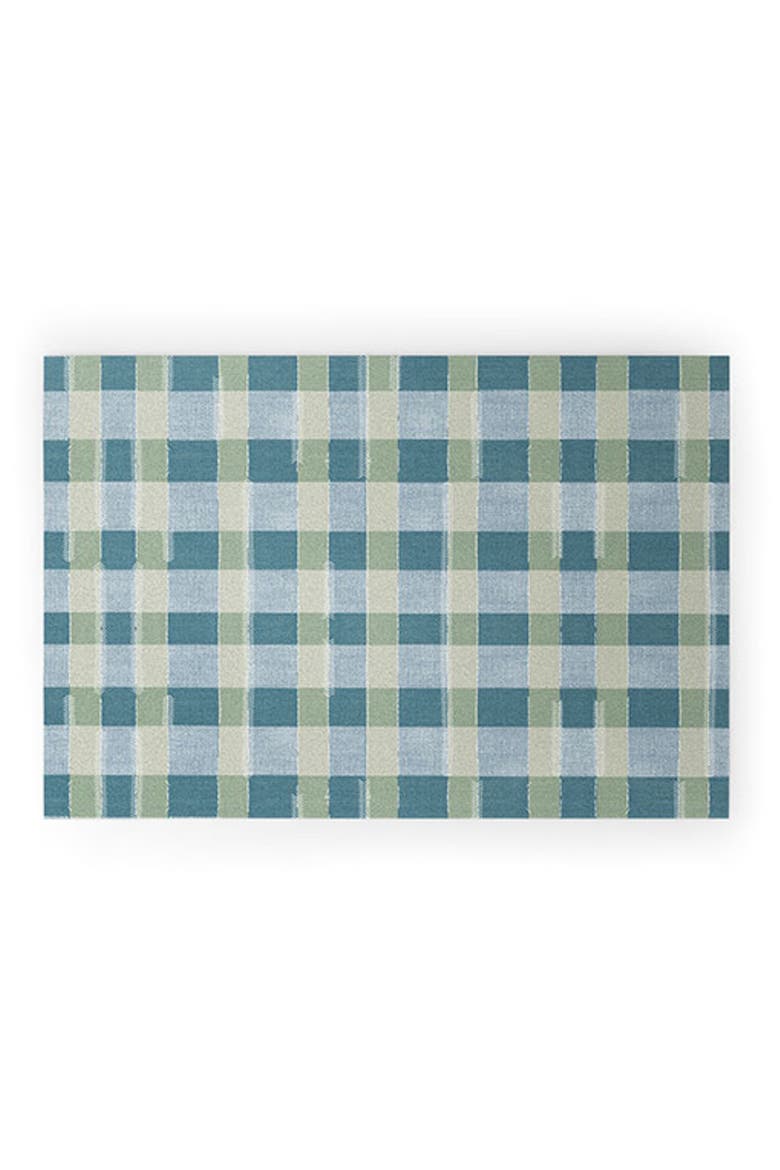 Marta Barragan Camarasa Gingham Door Mat, Main, color, BLUE