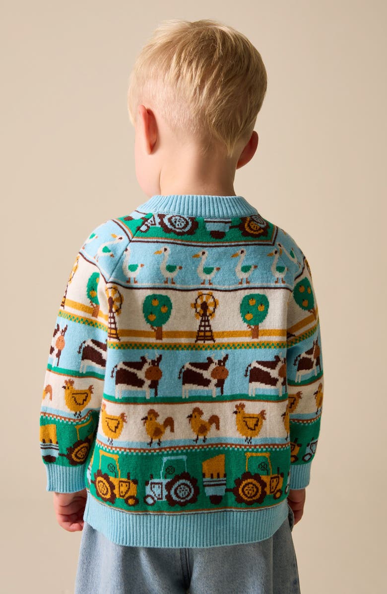 NEXT Kids' Farm Fair Isle Sweater, Alternate, color, Blue