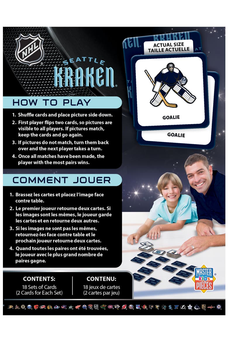 Seattle Kraken Matching Game, Alternate, color, Multicolor