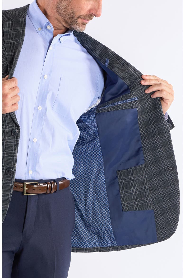 Plaid Sport Coat, Alternate, color, GREY