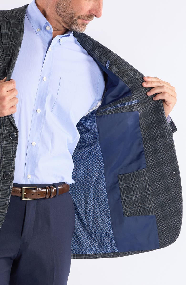 SAVILE ROW CO Plaid Sport Coat, Alternate, color, Grey