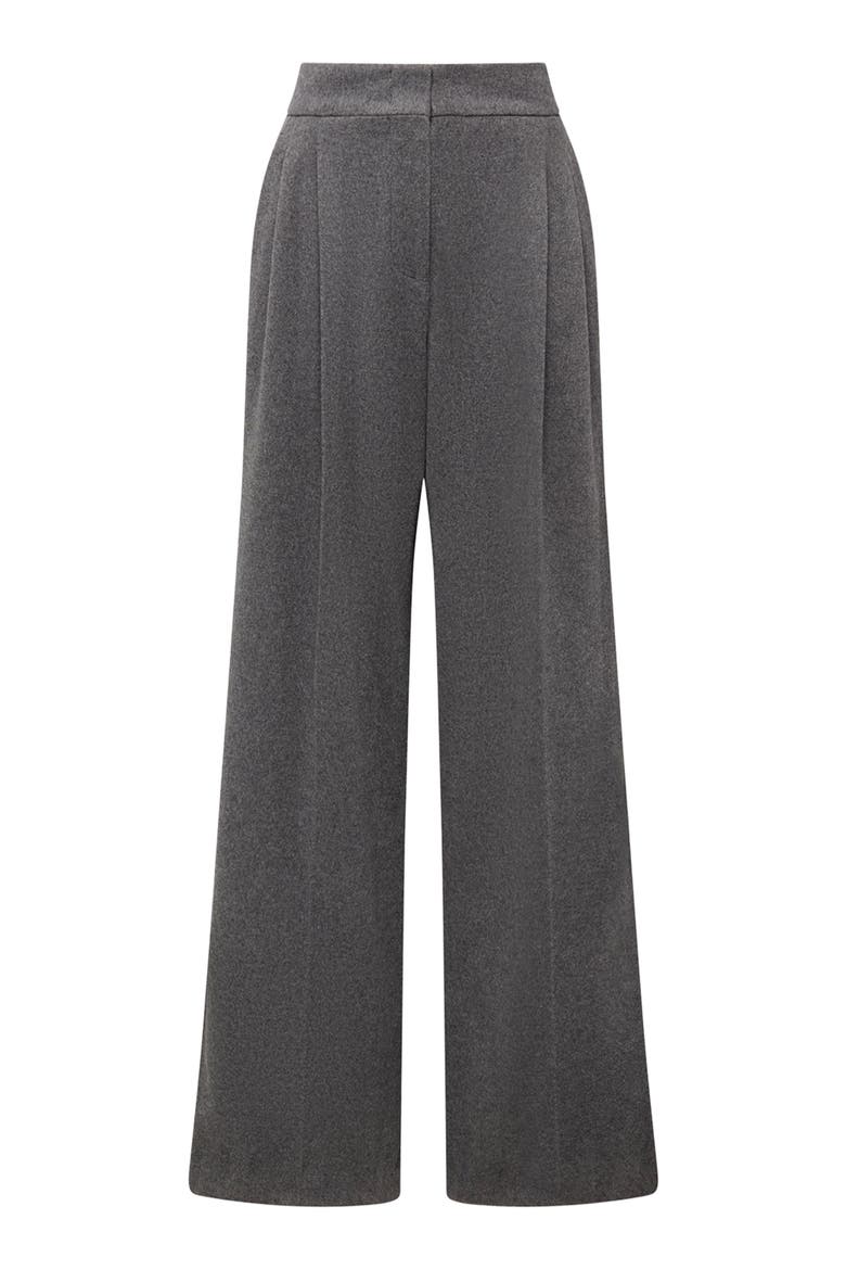 Pleated Trouser, Alternate, color, Medium Melange Grey