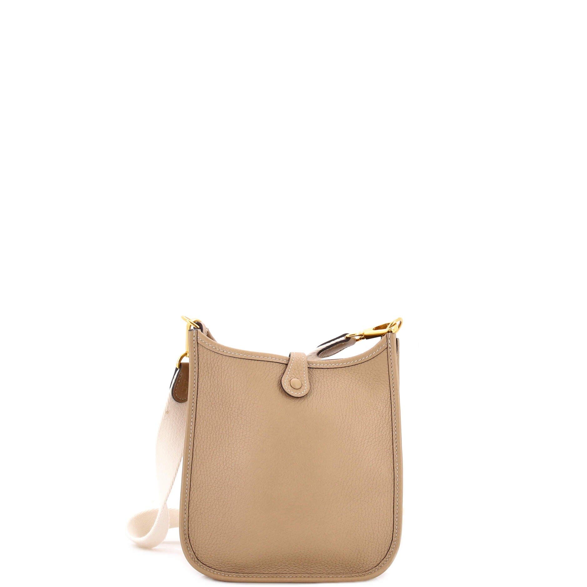 Pre-Owned Hermes Long Strap Evelyne Bag Clemence TPM, Alternate, color, Trench