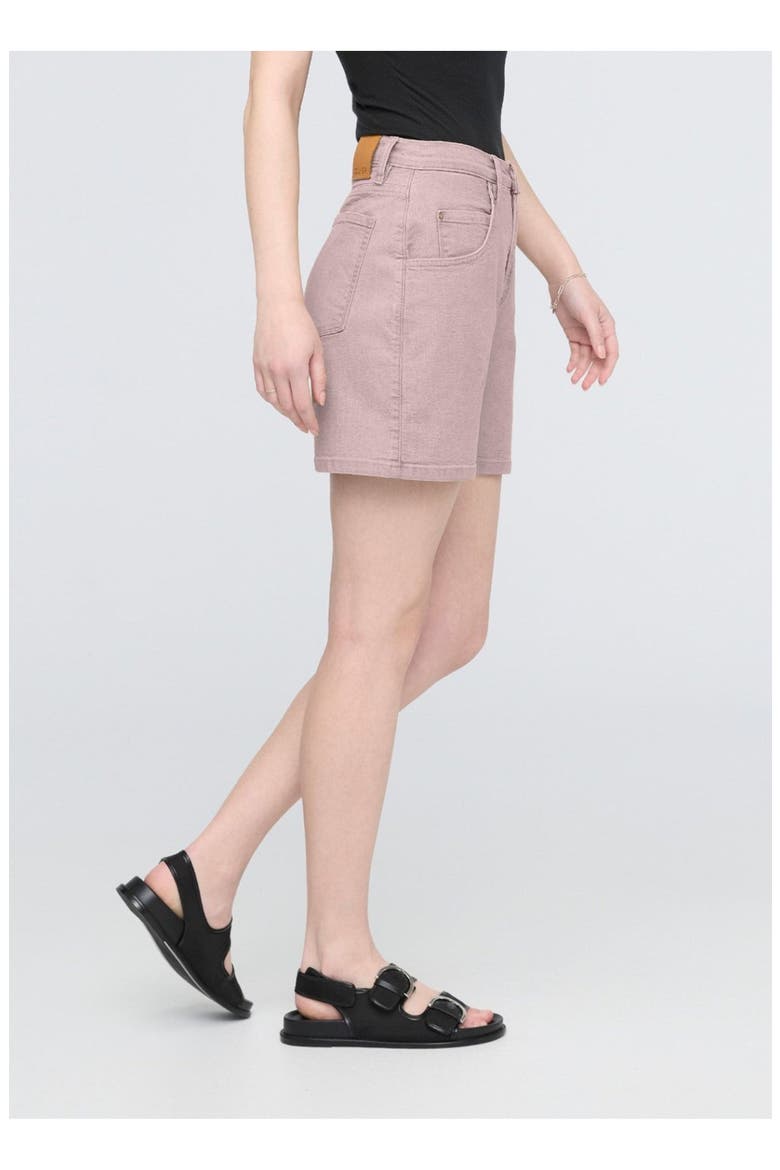 Stretch Canvas High Rise Relaxed Short, Alternate, color, Chalk