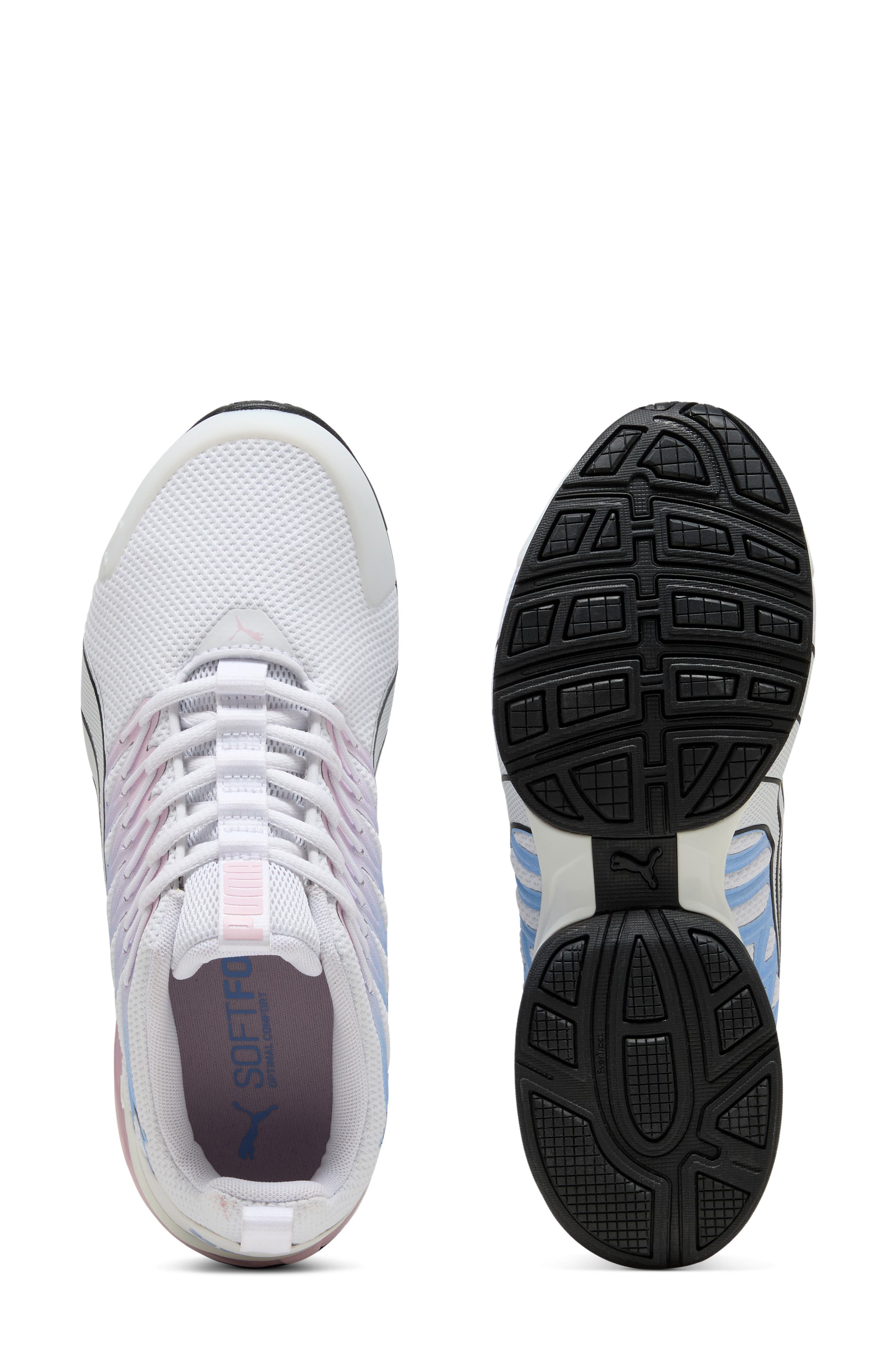 Voltaic Eco Sneaker, Alternate, color, PUMA WHITE/ BLACK/ PINK