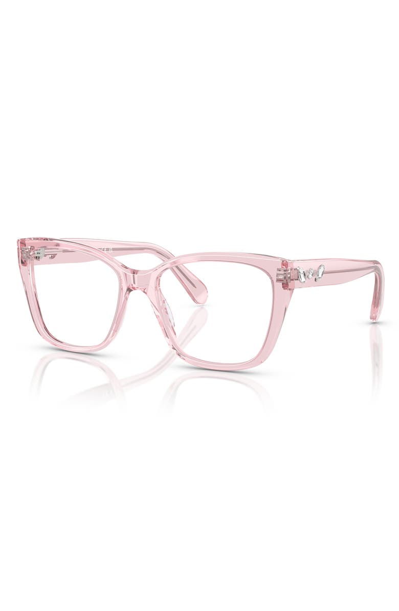 Swarovski 51mm Irregular Optical Glasses, Alternate, color, Transparent Pink