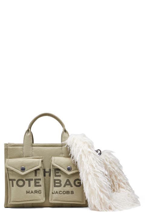 The Cargo Faux Fur Canvas Medium Tote