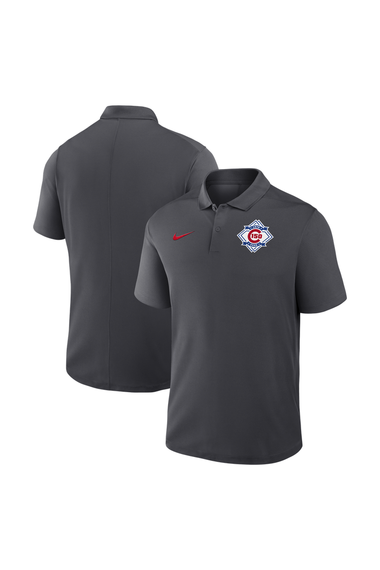 Men's Nike Anthracite Chicago Cubs 150th Anniversary Victory Dri-FIT Polo, Main, color, Anthracite