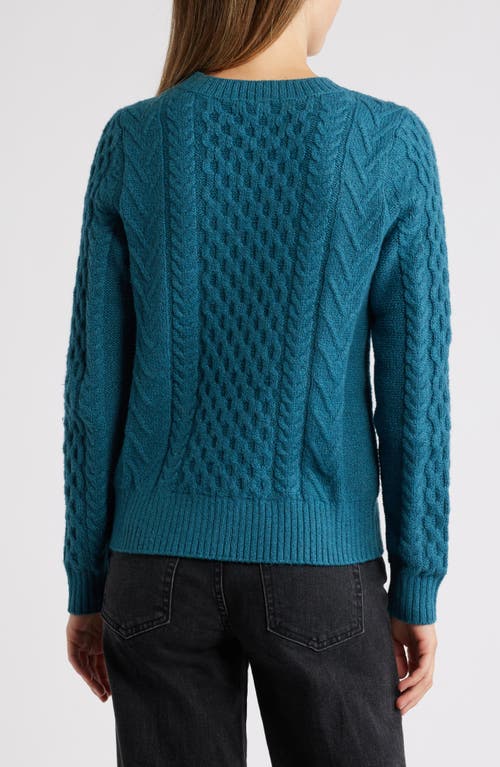 CASLON CASLON® CABLE STITCH CREWNECK SWEATER 