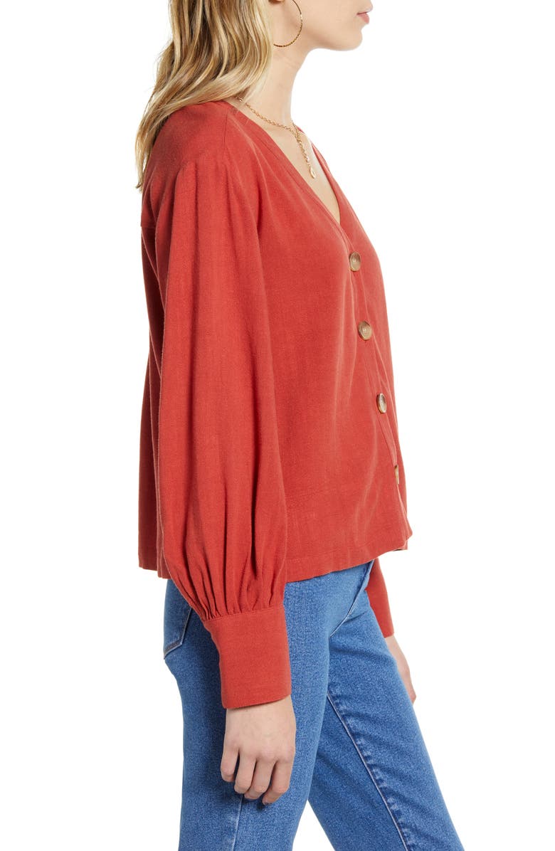 BP. Bishop Long Sleeve Blouse, Alternate, color, 