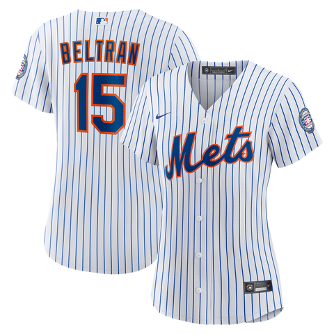 Women's Nike Carlos Beltran White New York Mets 2026 Baseball Hall of Fame Retired Player Replica Jersey