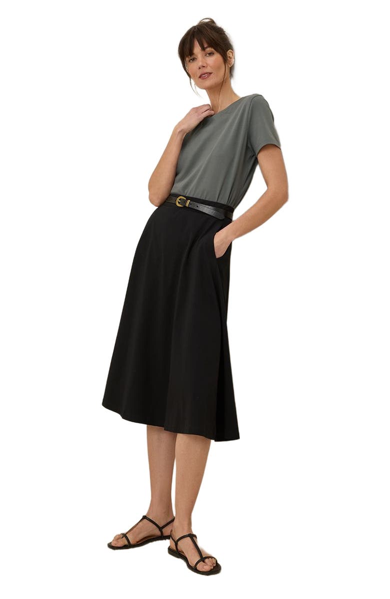 Pact Fit & Flare Midi Skirt, Alternate, color,