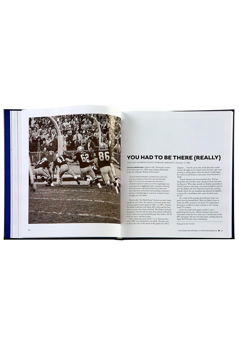 The Story of Football Leather Coffee Table Book, Alternate, color, Navy