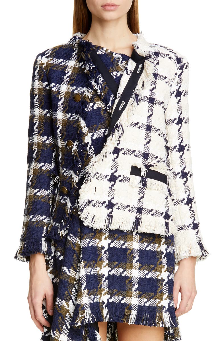 MONSE Two Tone Tweed Jacket, Main, color,