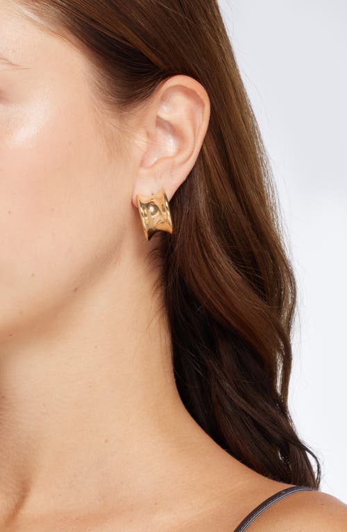 Open Edit Chunky Concave Hoop Earrings In Gold