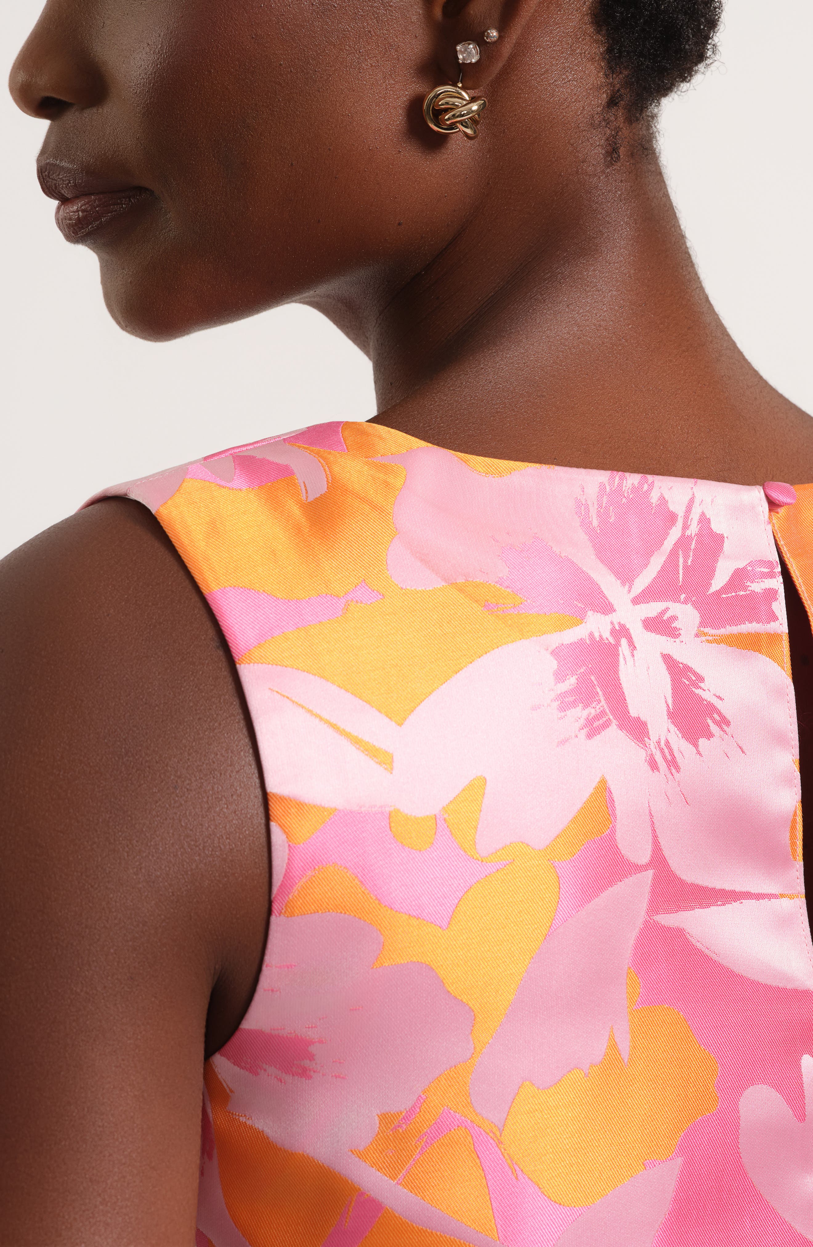 Isaac Mizrahi New York Floral Satin Brocade Shell (Women) | Nordstrom