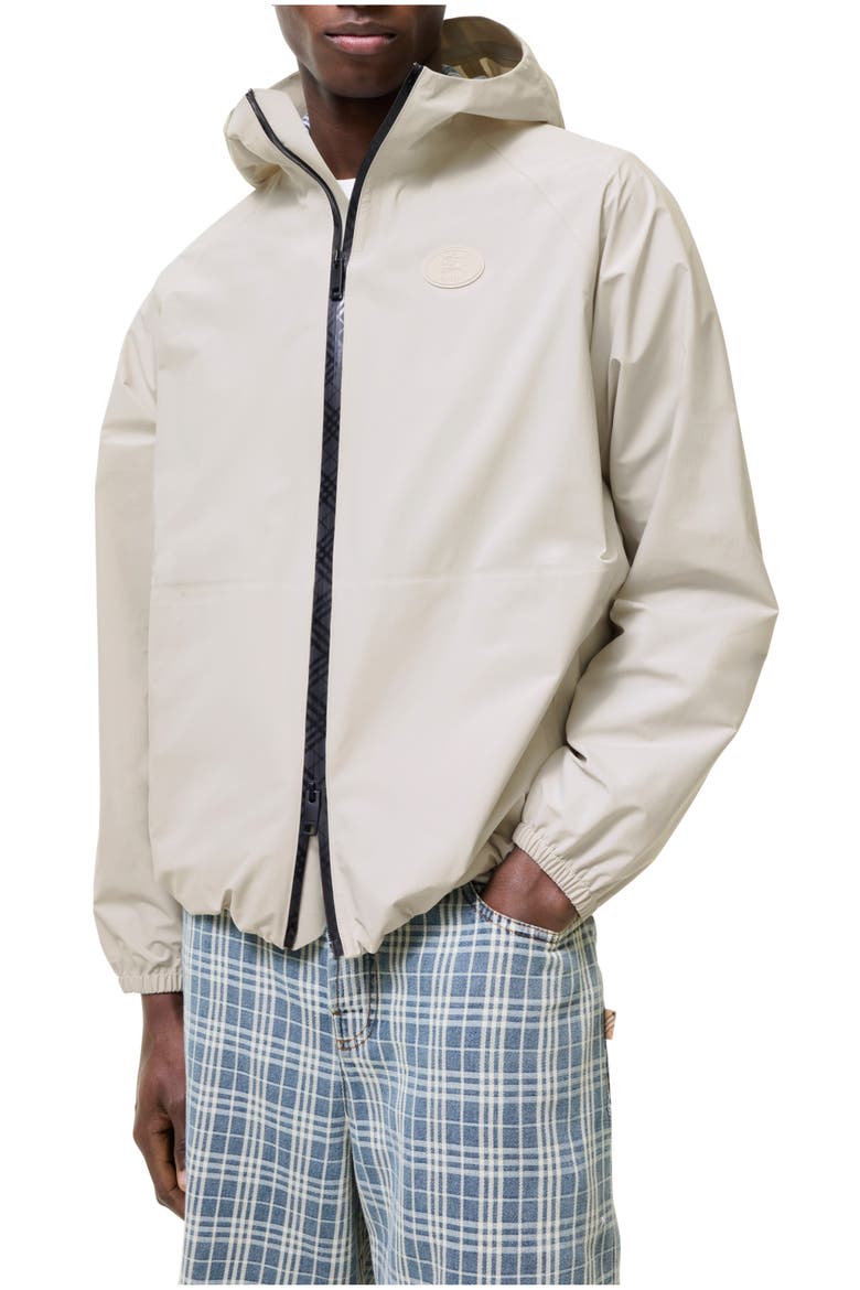 Nylon Clapton Hooded Jacket, Main, color, Moon grey