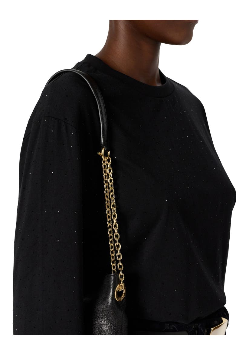 Hermine Relaxed Long Sleeve Top, Alternate, color, Black